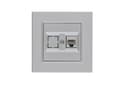 Розетка компьютерная CAT 5+гнездо Karea LINE STAR жемчуж. Makel 86100035