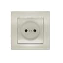 Розетка 1-м СП Бриллиант 16А IP20 без заземл. сл. кость UNIVersal 7948806