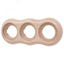 Рамка 3 постовая Пиластро, накладной монтаж, дерево, цвет Натурель