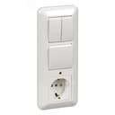 BLANCA Блок 1клавиша/2клавиши/розетка с заземлением BK2VR-008A-B Systeme Electric