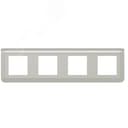 Рамка Mosaic 4Х2 модуля - алюминий