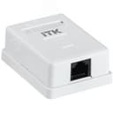 Розетка информационная настенная RJ45 8P8C категория 5е UTP 1-порт белая