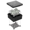 Коробка огнестойкая разветвительная для о/п двухкомпонентная 60-0303-9005-FR6.0-4-8-Р Е15-Е60 100х100х40 RAL9005 Промрукав (17 шт/уп)