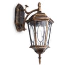 Светильник садовопарковый Feron PL161 шестигранный на стену вниз 60W E27 230V черное золото 11328