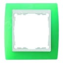 Рамка на 4 поста, S82, зеленый полупрозрачный - белый