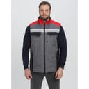 Жилет утепленный Формула (тк.Смесовая,240), серый/черный/красный, 64-66