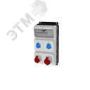 Комбинация розеток , Вход М40, клеммы, 1xCEE32A5p, 1xCEE16A5p, 2xSchuko16A, IP44. 00-00033745 AlpenBox