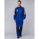 Костюм Формула (ткань Смесовая,240) полукомбинезон, васильковый темно-синий светло-серый48-50 170-176