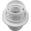 Патрон люстровый Е27 пластик с кольцом белый