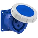 Розетка встраиваемая 32А/230V/1P+N+E/IP67, фланец 75x75