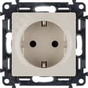 Valena LIFE Розетка силовая 2К+З 16А 250В с лицевой панелью винтовые зажимы слоновая кость