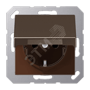 розетка с откидной крышкой и индикацией напряжения мокка