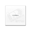 Клавиша для балансирного выключателя с окошком для подсветки  термопласт  белая