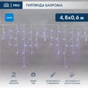 Гирлянда Айсикл NeonNight 48х06 м с эффектом мерцания белый ПВХ 176LED цвет Синий 230В 255163