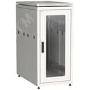 Шкаф напольный сетевой 19" LINEA N 28U 800х1000мм стеклянная передняя дверь. задняя перфорированная серый ITK