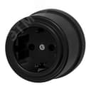 Розетка с З.К., пластик, цвет Черный Бирони