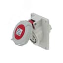 Розетка встраиваемая наклонная 16A/400V/3P+E/IP67, фланец 92x100