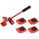 Набор для перемещения мебели, в наборе: 4 тележки + домкрат СКРАП