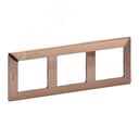 Valena LIFE Рамка 3 поста медь универсальная Legrand Euro