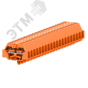 Клемма TB 1-1 с бок. подключ. с защелк. ножками, оранжевая