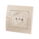 DERIY Розетка б/з ПБТ жемчужно-белый
