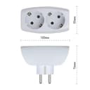 Разветвитель 2-м с заземл. 16А IP20 SP-2e-W защ. шторки бел. Эра C0045528