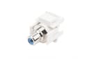 Вставка формата Keystone Jack с проходным адаптером RCA (синий) Hyperline KJ1-RCA/BL-D-WH