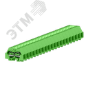 Клемма TB концевая 2-2 с бок. подключ. с защелк. ножками, сечение 1,5 мм. кв., зеленая