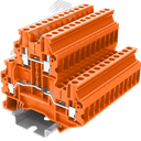 Клемма TU 2-уровневая винтовая, сечение 4 мм. кв., оранжевая SUPU