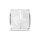 Выключатель Электра двухклавишный белый UNIVersal