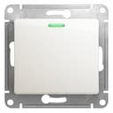 GLOSSA Переключатель одноклавишный с подсветкой сх.6а перламутр в рамку Systeme Electric