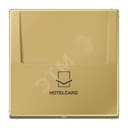 Накладка карточного выключателя (без механизма) Серия LS990 Материал- ударопрочный термопласт Цвет- классическая латунь JUNG