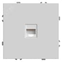 Розетка компьютерная 1-местная RJ-45 (механизм), серия Эмили, белый фарфор, soft touch