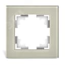 Рамка одноместная, Катрин, стекло, дымчатый Stekker