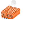 Клемма TC 1-2 пружинная, сечение 10 мм. кв., оранжевая