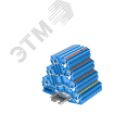 Клемма TP 4-уровневая, угловая, с земля, Push-in, сечение 2,5 мм. кв., синяя