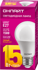 Лампа светодиодная 61 149 OLL-A60-15-230-2.7K-E27 15Вт грушевидная ОНЛАЙТ 61149