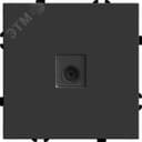 Розетка телевизионная 1-местная (механизм), 75 Ом, 5-862МГц, Эмили,, черный уголь, soft touch