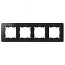 Рамка 4 поста цвета графит с основанием цвета алюминий S82 Detail