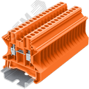 Клемма TU 1-1 винтовая, сечение 2,5 мм. кв., оранжевая