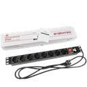 Блок розеток 19 PDU, 8 розеток, 16 A, выключатель, шнур 1.8 м SYSMATRIX PD 19.08SCH-IS-1.16-1.8.2