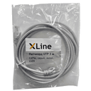 Патчкорд UTP 3 м Cu, CAT5е, серый, литой, LSZH X-Line