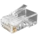 Разъем RJ-45(8P8C) под витую пару, категория 6 (50 µ"/ 50 микродюймов), универсальный (100 шт/уп) Hyperline PLUG-8P8C-U-C6-100