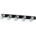 Организатор кабельный с металлическими кольцами 19", 1U Hyperline CMW-1U-02-BK (Черный)