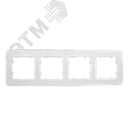 Рамка четырехместная, скрытой установки, цвет белый