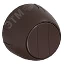 Выключатель тройной Rotondo, цвет коричневый