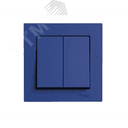 ATLASDESIGN выключатель двухклавишный, сх.5, 10АХ, в сборе, АКВАМАРИН