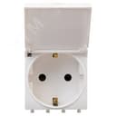 Avanti Розетка с крышкой "Белое облако", 2P+E, 2 модульная DKC
