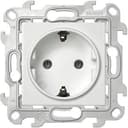 Розетка 2К+З Schuko без штор, белый