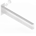 Консоль с опорой  85х40 основ. 600 П-образная средняя оцинкованная